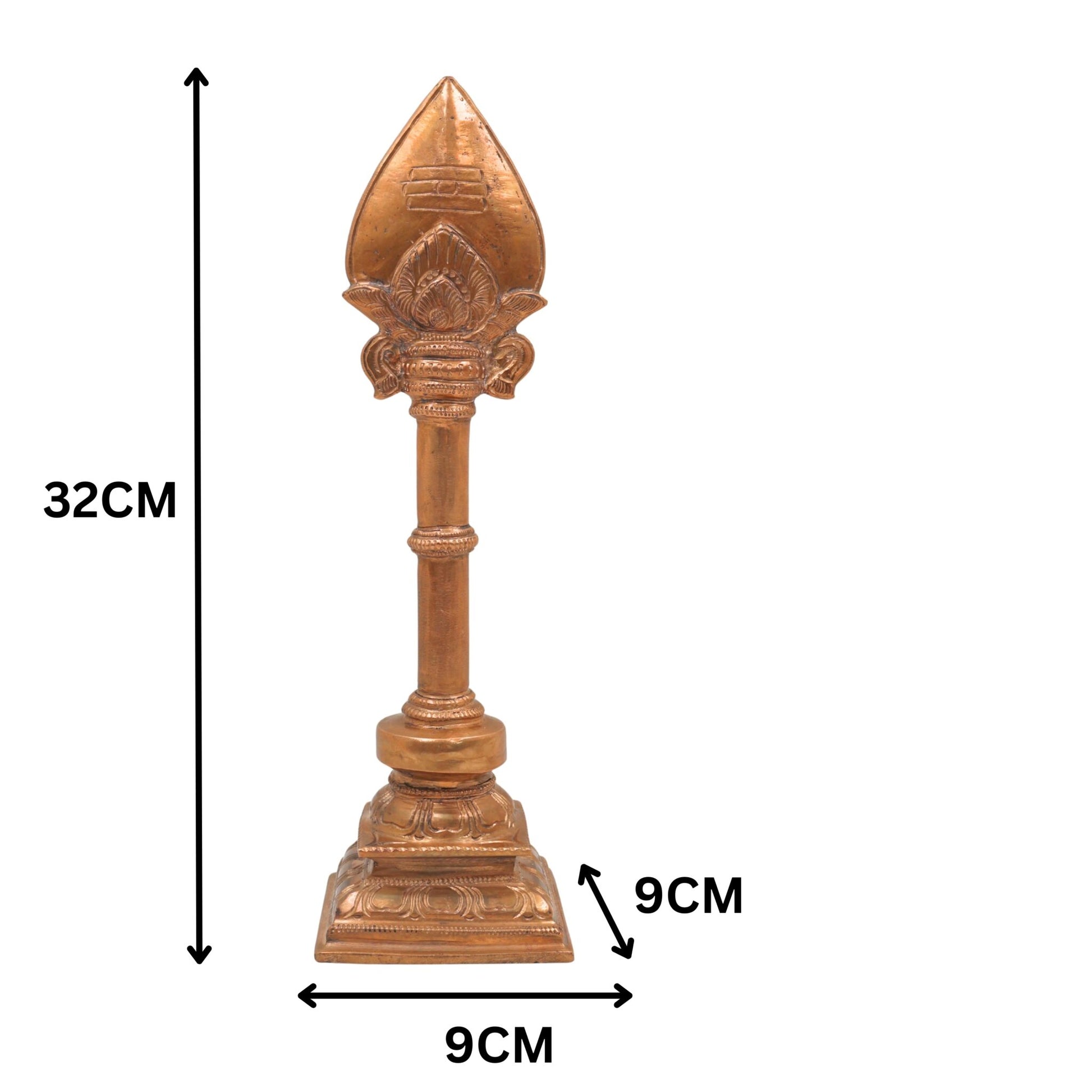 Panchaloha Bronze Murugan Vel, Divine Shakti Vel, Subramanya Vel, Kumara Vel, Velayutha Spear for Pooja, Abhishekam & Temple Decor, Gold, 12.5 Inch, 1 Piece