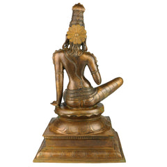 Bronze Bhoga Sakthi Amman | Shivagami Parvati Murti in Chola Art Style for Pooja, Temple & Home DecorBrown, 20.5 Inch, 1 Piece
