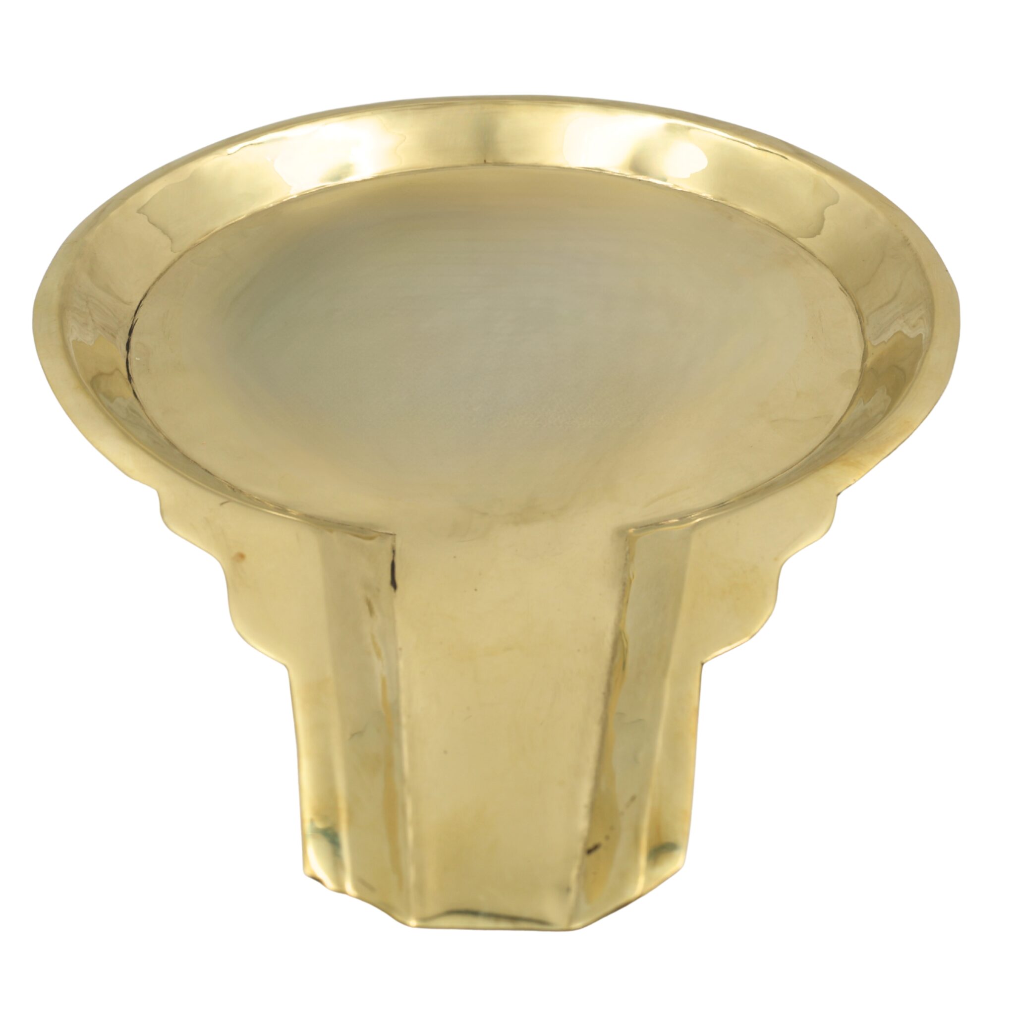 Brass Abhishek Patra, Abhishekam Plate, Somasutra Tray, Abhisheka Peeta, Tirumanjanam Stand, Temple Pooja Abhishek Vessel, Gold, 8 Inch, 1 Piece