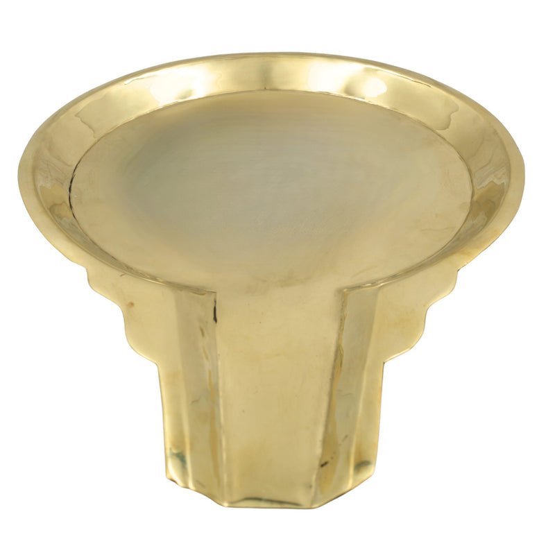 Brass Abhishek Patra, Abhishekam Plate, Somasutra Tray, Abhisheka Peeta, Tirumanjanam Stand, Temple Pooja Abhishek Vessel, Gold, 8 Inch, 1 Piece