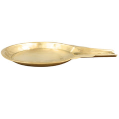 Brass Abhishek Patra, Abhishekam Plate, Somasutra Tray, Abhisheka Peeta, Tirumanjanam Stand, Temple Pooja Abhishek Vessel, Gold, 8 Inch, 1 Piece