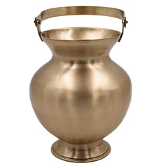 Bhunes Handmade Brass Kamandal, Traditional Ascetic Water Pot, Brass Kamandalu, Pooja Kalash, Ritual Vessel, 1 Litre,Gold, 6.5 Inch, 1 Piece