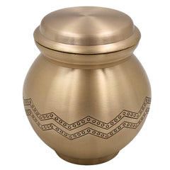 Bhunes Handcrafted Brass Ghee Box, Multi-Purpose Storage Container for Kitchen, Pooja & Spices ,1 Litre, Gold, 5.5 Inch, 1 Piece