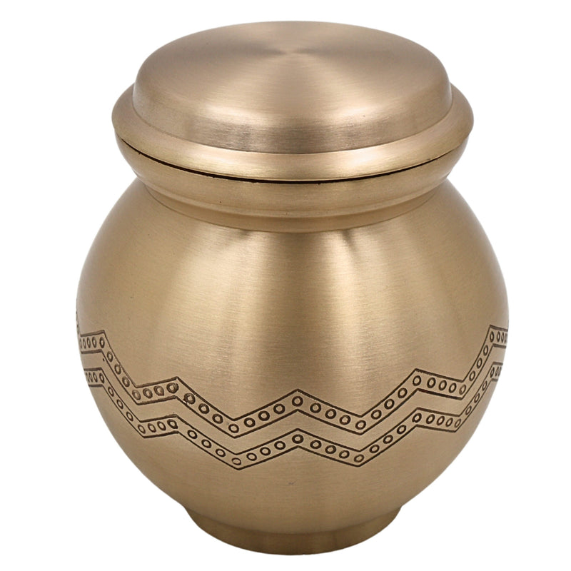 Bhunes Handcrafted Brass Ghee Box, Multi-Purpose Storage Container for Kitchen, Pooja & Spices ,1 Litre, Gold, 5.5 Inch, 1 Piece