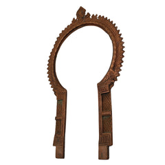 Bhunes Copper Prabhavali Frame Arch Wall Hanging – Prabhawali for Deity | Traditional Temple Decor Backdrop Prabhaval for Home Mandir, Brown, 11 Inch, 1 Piece