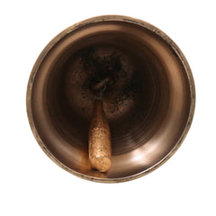 Bronze Handmade Pooja Bell, Traditional Temple Ghanti, Ganta, Mani, Ganti For Aarti & Rituals With Carving, Gold, 7 Inch, 1 Piece