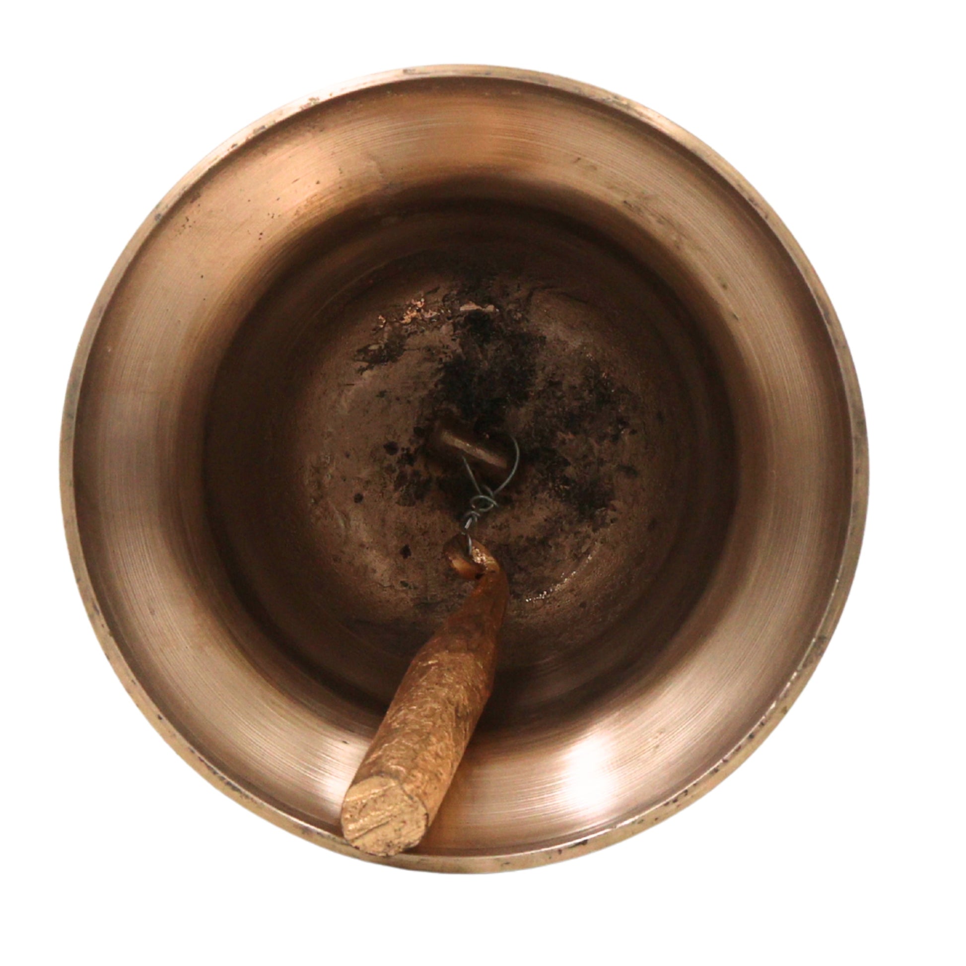 Handcrafted Bronze Pooja Bell, Traditional Ganti \Gandi For Aarti, Temple, Mandir Use – Handmade Panchaloha Ghanti, Gold, 7 Inch, 1 Piece