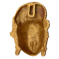 Brass Handcrafted Goddess Gowri Face – Parvati Durga Shakti Wall Hanging for Home Decor, Gold, 5.5 Inch, 1 Piece