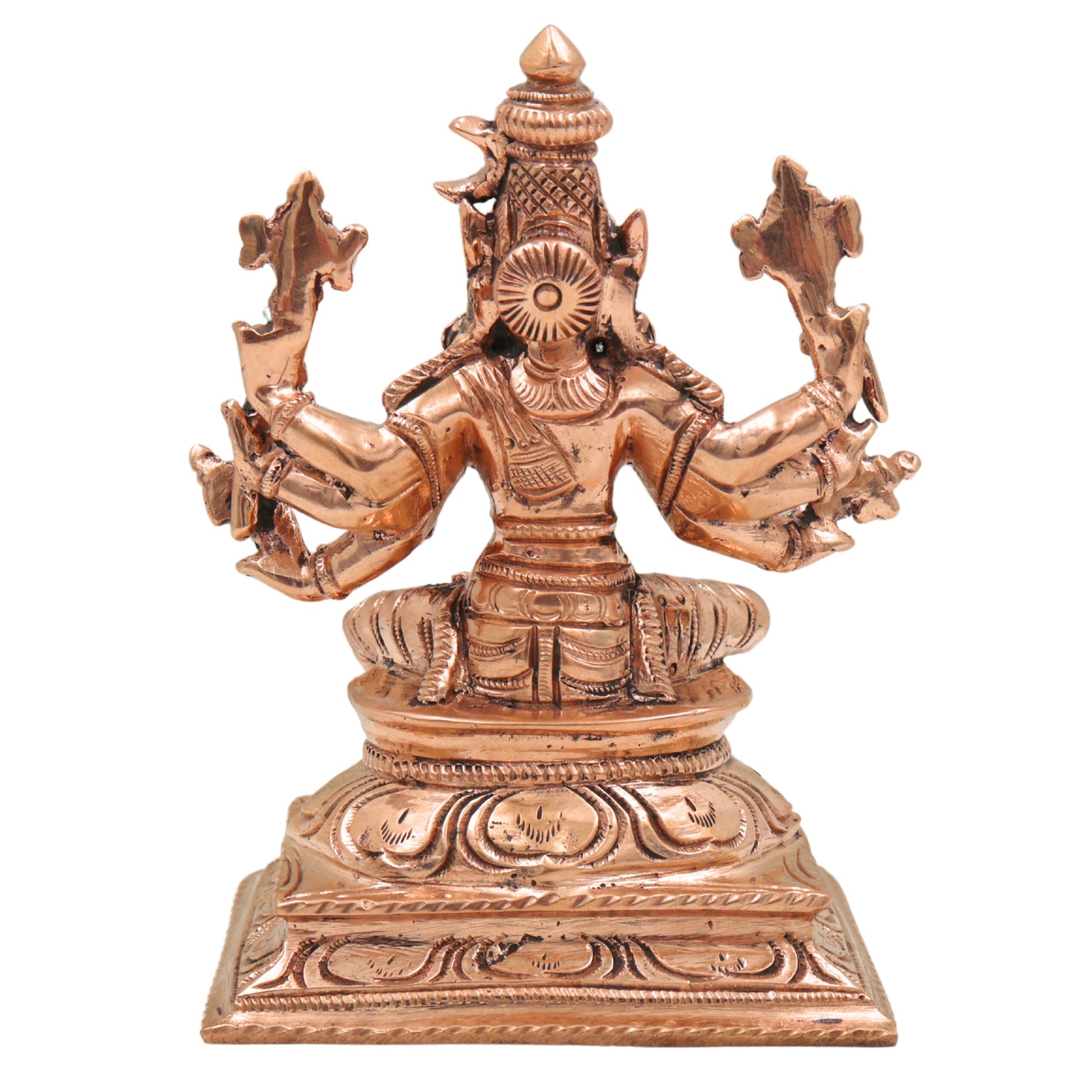 Bronze Handcrafted Varahi Devi Idol,  Panchaloha South Indian Chola Art Barahi Amman Sculpture for Pooja & Temple Decor, Gold, 5 Inch, 1 Piece