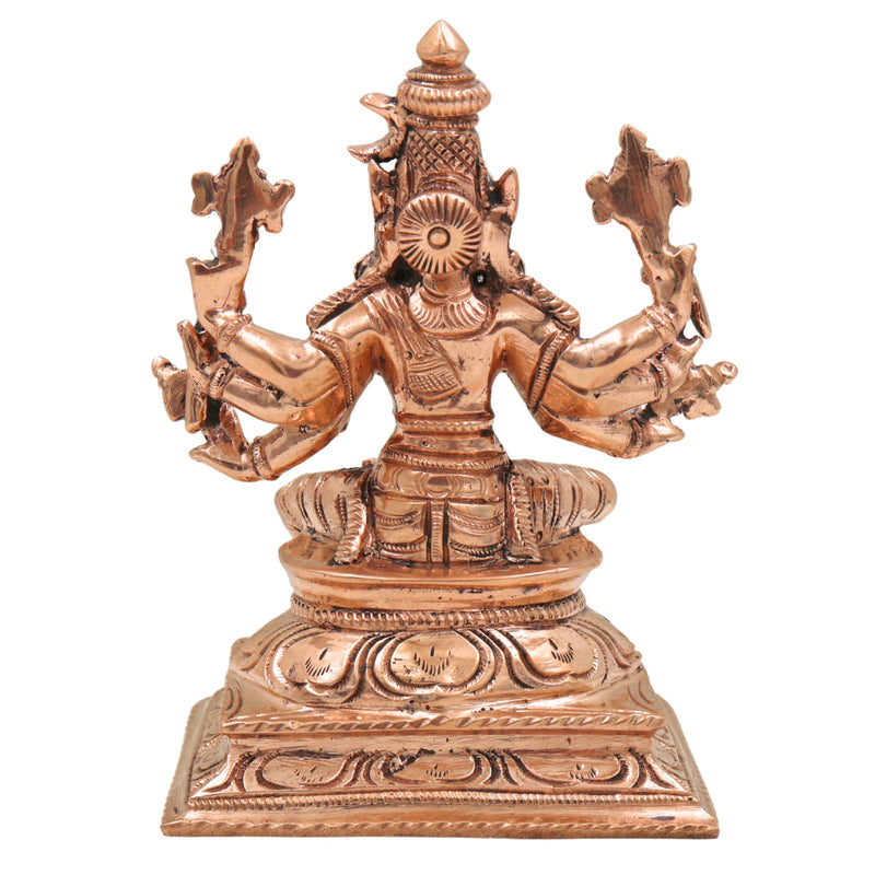 Bronze Handcrafted Varahi Devi Idol,  Panchaloha South Indian Chola Art Barahi Amman Sculpture for Pooja & Temple Decor, Gold, 5 Inch, 1 Piece