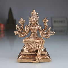 Bronze Handcrafted Panchaloha Varahi Devi Idol – Chola Style Goddess Barahi Statue for Pooja & Temple, Gold, 5 Inch, 1 Piece