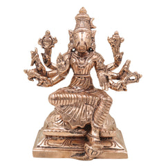 Bronze Handcrafted Panchaloha Varahi Devi Idol – Chola Style Goddess Barahi Statue for Pooja & Temple, Gold, 5 Inch, 1 Piece