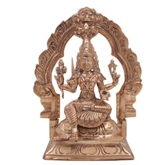 Handcrafted Bronze Mariyamman Idol, Panchaloha Muthu Mariamman, Samayapuram Amman, Yellamma, Shitala Mata Gramadevata Chola Art Goddess Statue, Gold, 6.5 Inch, 1 Piece