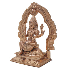 Handcrafted Bronze Mariyamman Idol, Panchaloha Muthu Mariamman, Samayapuram Amman, Yellamma, Shitala Mata Gramadevata Chola Art Goddess Statue, Gold, 6.5 Inch, 1 Piece