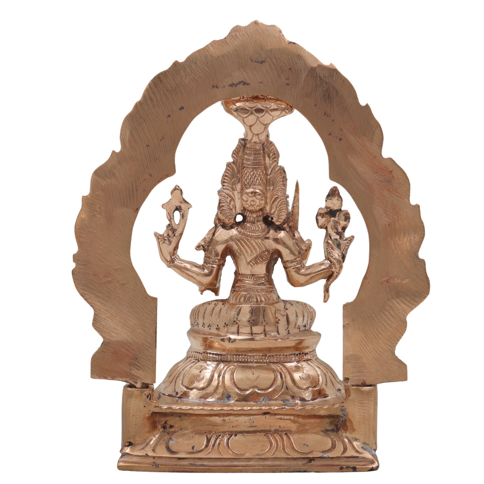 Handcrafted Bronze Mariyamman Idol, Panchaloha Muthu Mariamman, Samayapuram Amman, Yellamma, Shitala Mata Gramadevata Chola Art Goddess Statue, Gold, 6.5 Inch, 1 Piece