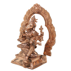 Bronze Handcrafted Panchaloha Varahi Idol, Chola Style Boar-Faced Goddess Sculpture for Pooja & Temple, Gold, 6.5 Inch, 1 Piece