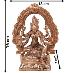 Bronze Handcrafted Panchaloha Varahi Idol, Chola Style Boar-Faced Goddess Sculpture for Pooja & Temple, Gold, 6.5 Inch, 1 Piece