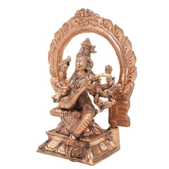 Bronze Handcrafted Matangi Idol, Panchaloha Rajamatangi Mahavidya Devi Statue, Chola Art Sculpture for Home Temple Decor, Gold, 6.5 Inch, 1 Piece