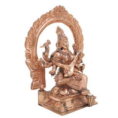 Bronze Handcrafted Matangi Idol, Panchaloha Rajamatangi Mahavidya Devi Statue, Chola Art Sculpture for Home Temple Decor, Gold, 6.5 Inch, 1 Piece