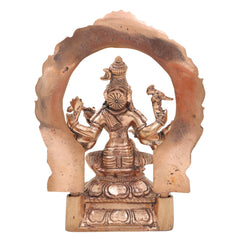 Bronze Handcrafted Matangi Idol, Panchaloha Rajamatangi Mahavidya Devi Statue, Chola Art Sculpture for Home Temple Decor, Gold, 6.5 Inch, 1 Piece