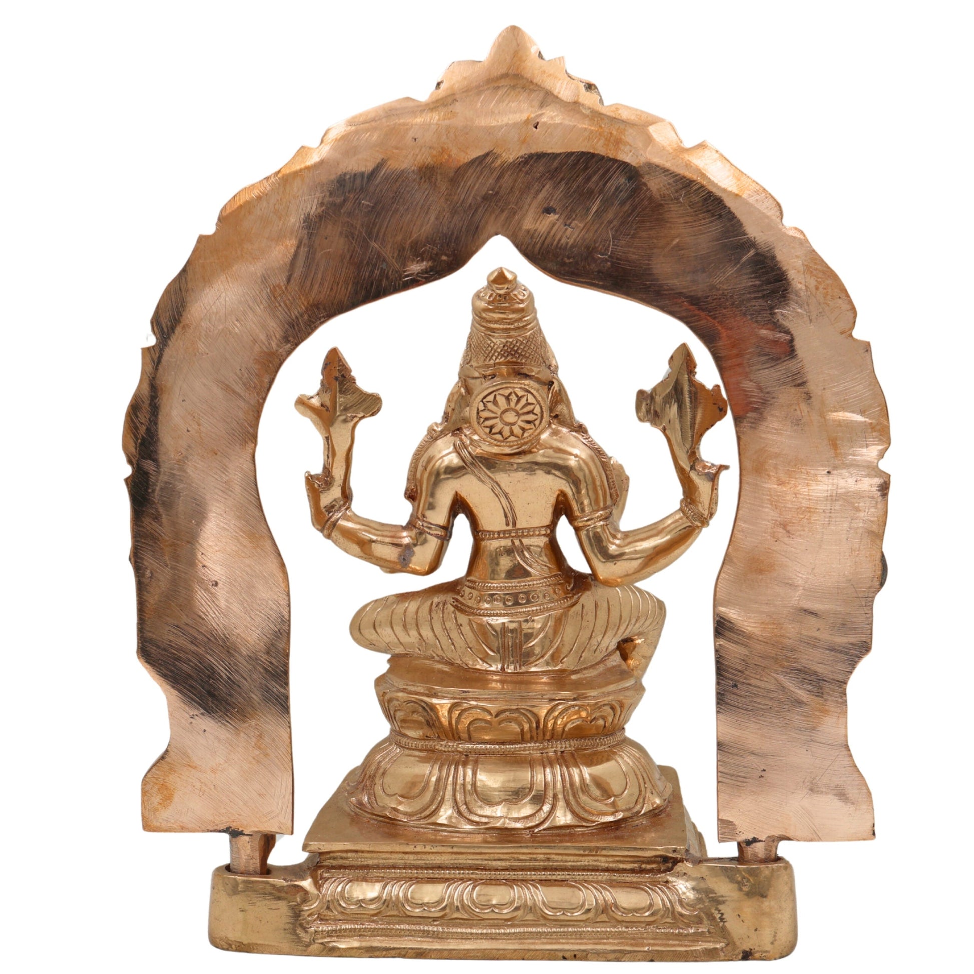 Bronze Handcrafted Panchaloha Narasimha Idol | Narasingha Swamy Murti | Chola Art Vishnu Statue for Home Temple & Vastu, Gold, 9 Inch, 1 Piece