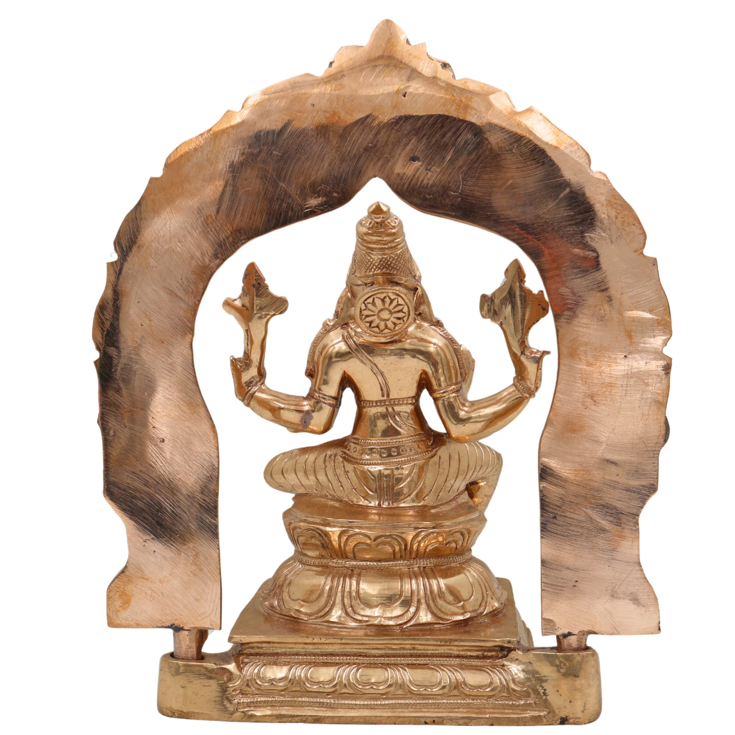 Bronze Handcrafted Panchaloha Narasimha Idol | Narasingha Swamy Murti | Chola Art Vishnu Statue for Home Temple & Vastu, Gold, 9 Inch, 1 Piece