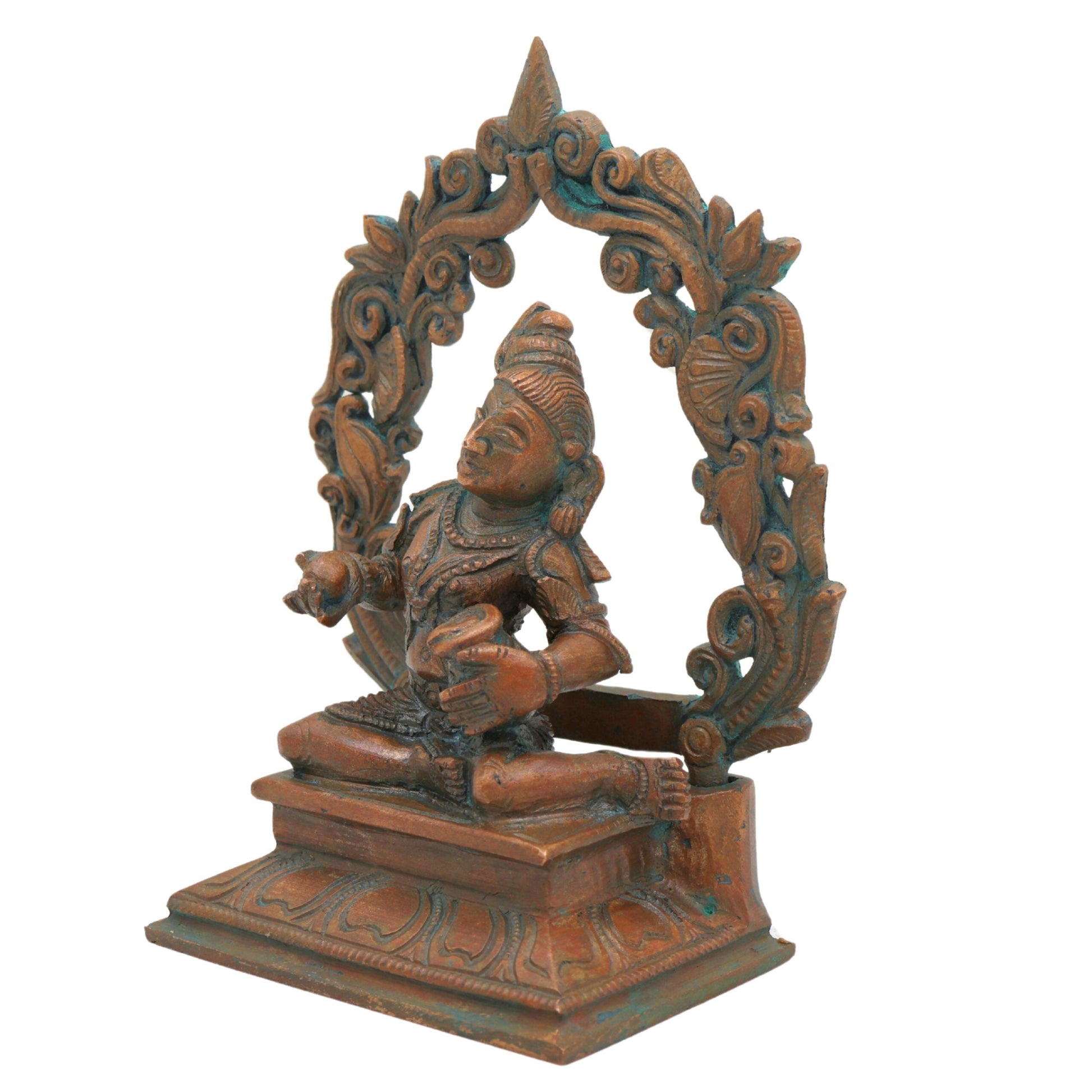 Bronze Handmade Panchaloha Krishna Idol, Ladoo Gopal Murti for Puja, Home Temple & Gifting, Brown, 5.5 Inch, 1 Piece