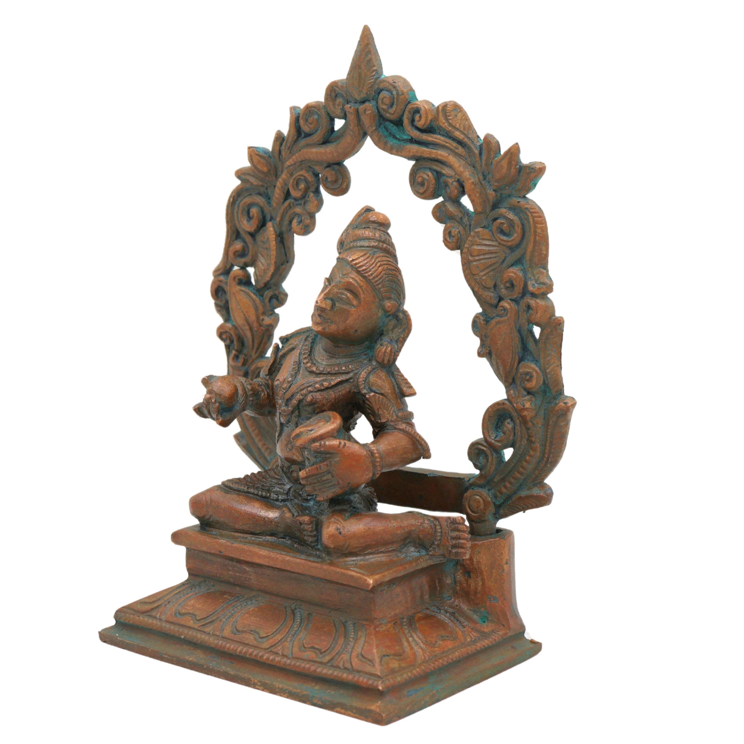 Bronze Handmade Panchaloha Krishna Idol, Ladoo Gopal Murti for Puja, Home Temple & Gifting, Brown, 5.5 Inch, 1 Piece