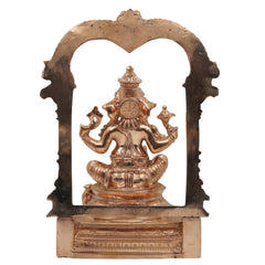 Bronze Handcrafted Panchaloha Ganesha Idol, Traditional Chola Art Vinayaka Murti for Home Temple, Vastu & Spiritual Decor, Gold, 15.5 Inch, 1 Piece