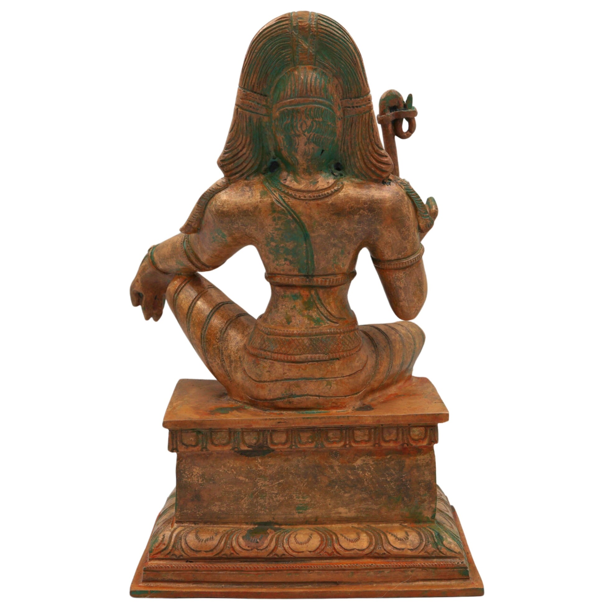 Bronze Handcrafted Panchaloha Ayyanar | Tamil Village Guardian Deity | Dharma Shasta | Kaaval Deivam | Shree Sastha Idol for Temple & Home, Gold, 12 Inch, 1 Piece