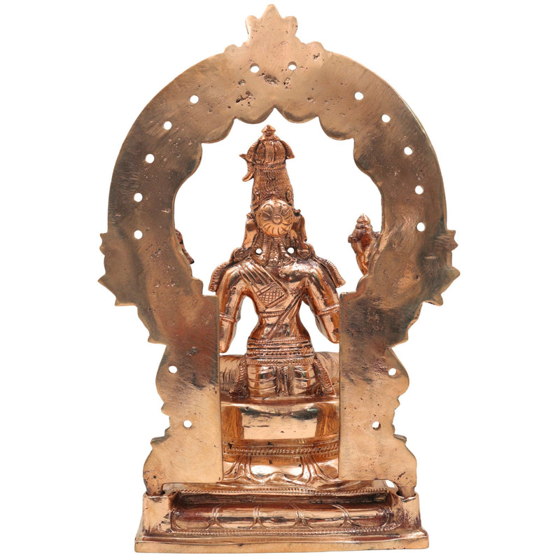 Bronze Bhuneshwari Idol | Bhuvaneshwari Devi | Panchaloha Adi Shakti Murti | Handcrafted South Indian Goddess Statue, Gold, 11.5 Inch, 1 Piece