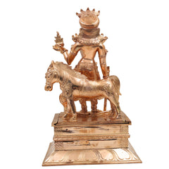 Bronze Handcrafted Nagaraja Idol – Panchaloha Naga Devta, Shesha Naga, Vasuki, Sarpa Raja, Snake God Statue for Pooja & Vastu, Gold, 12 Inch, 1 Piece
