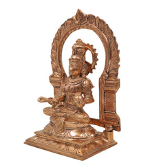 Handcrafted Bronze Annapurna Devi Idol | Panchaloha Annapoorani Mata Statue | Varanasi Kashi Goddess of Nourishment for Puja & Home Temple, Gold, 8.5 Inch, 1 Piece