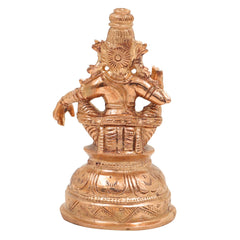 Bronze Swami Ayyappan Idol in Panchaloha – Manikanta | Dharma Shastha | Sabarimala Ayyappa Murti for Home Temple & Pooja, Gold, 4.5 Inch, 1 Piece
