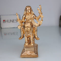 Handcrafted Bronze Swami Ayyappan Idol – Manikanta | Dharma Shasta | Hariharaputra | Panchaloha Lord Ayyappa Murti for Puja & Temple Decor (15cm), Gold, 6 Inch, 1 Piece