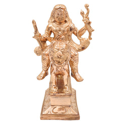 Handcrafted Bronze Swami Ayyappan Idol – Manikanta | Dharma Shasta | Hariharaputra | Panchaloha Lord Ayyappa Murti for Puja & Temple Decor (15cm), Gold, 6 Inch, 1 Piece