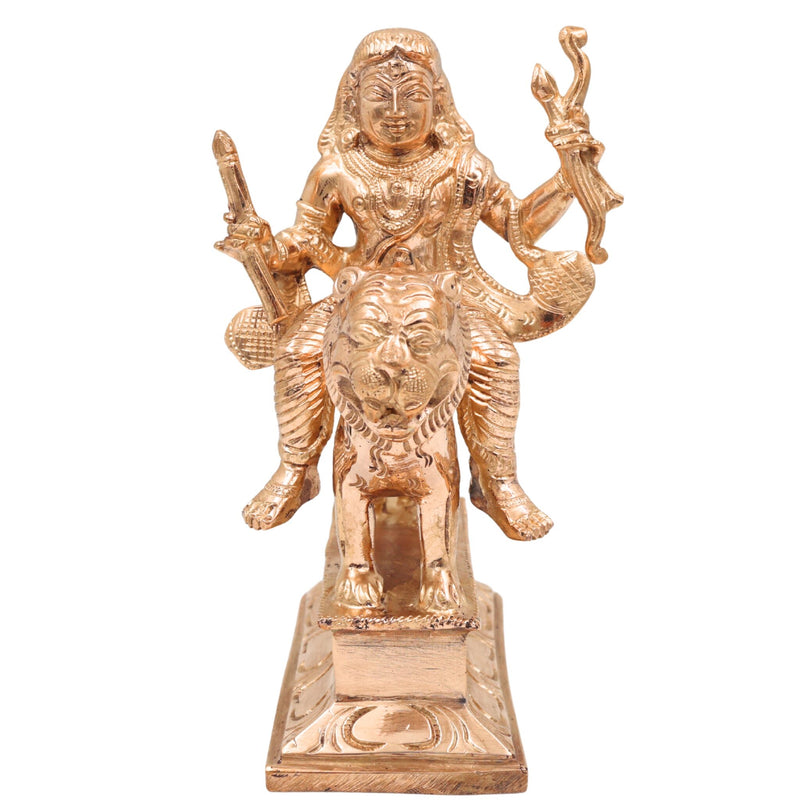 Handcrafted Bronze Swami Ayyappan Idol – Manikanta | Dharma Shasta | Hariharaputra | Panchaloha Lord Ayyappa Murti for Puja & Temple Decor (15cm), Gold, 6 Inch, 1 Piece