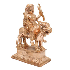 Handcrafted Bronze Swami Ayyappan Idol – Manikanta | Dharma Shasta | Hariharaputra | Panchaloha Lord Ayyappa Murti for Puja & Temple Decor (15cm), Gold, 6 Inch, 1 Piece