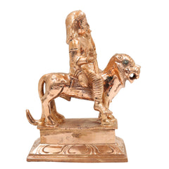 Handcrafted Bronze Swami Ayyappan Idol – Manikanta | Dharma Shasta | Hariharaputra | Panchaloha Lord Ayyappa Murti for Puja & Temple Decor (15cm), Gold, 6 Inch, 1 Piece