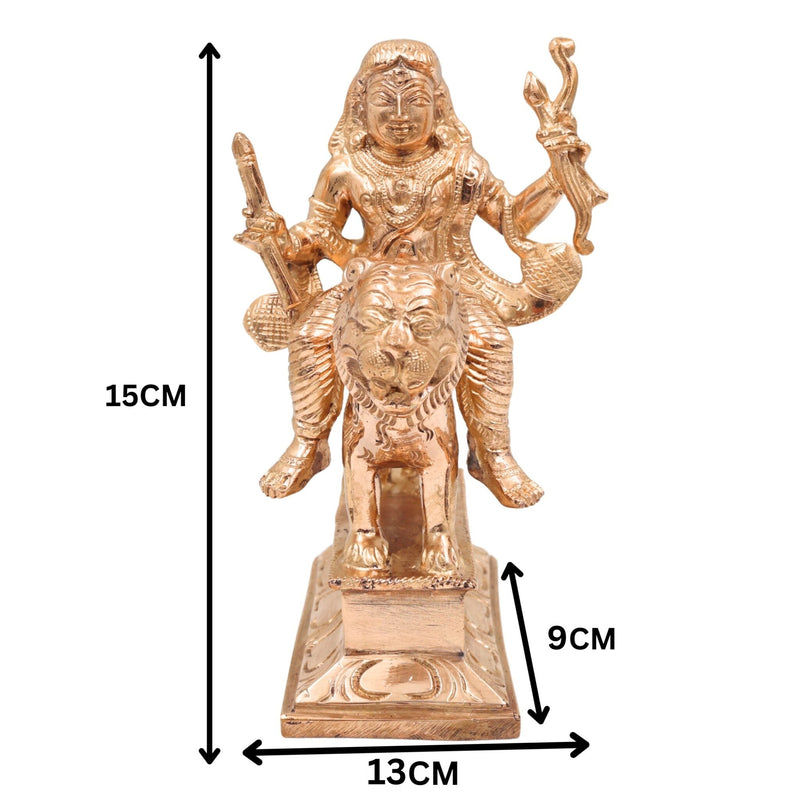 Handcrafted Bronze Swami Ayyappan Idol – Manikanta | Dharma Shasta | Hariharaputra | Panchaloha Lord Ayyappa Murti for Puja & Temple Decor (15cm), Gold, 6 Inch, 1 Piece