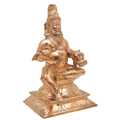 Handcrafted Bronze Agastya Idol | Panchaloha Agathiyar Murti | Sage Agasthya Maharishi Statue for Puja, Temple & Home Decor, Gold, 7 Inch, 1 Piece