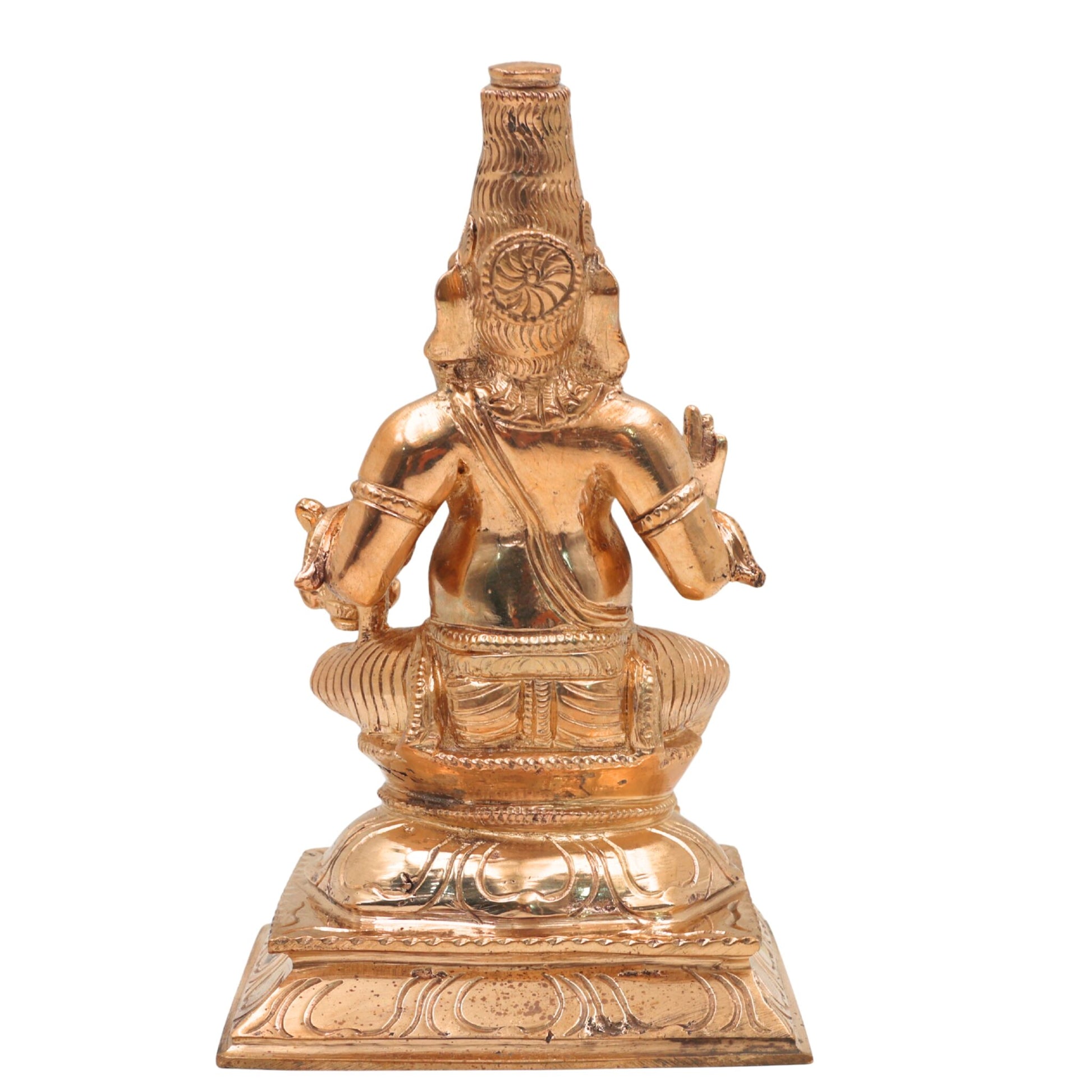 Handcrafted Bronze Agastya Idol | Panchaloha Agathiyar Murti | Sage Agasthya Maharishi Statue for Puja, Temple & Home Decor, Gold, 7 Inch, 1 Piece