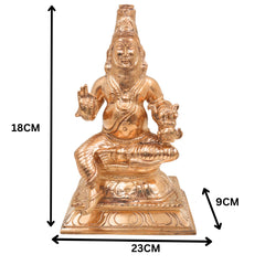 Handcrafted Bronze Agastya Idol | Panchaloha Agathiyar Murti | Sage Agasthya Maharishi Statue for Puja, Temple & Home Decor, Gold, 7 Inch, 1 Piece