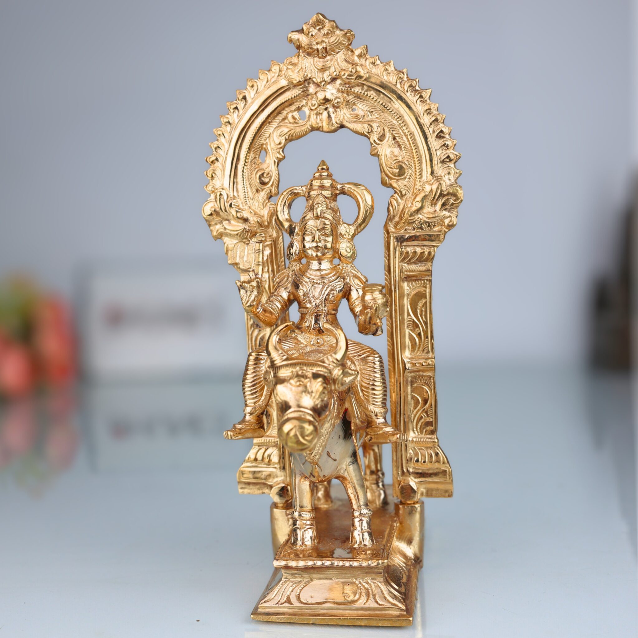 Bronze Vishnumaya Kuttichathan Idol | Panchaloha Chathan Swamy Statue | Handcrafted South Indian Vishnumaya Deivam Murti | Chola Art Panchadhatu Thampuran Sculpture, Gold, 9.5 Inch, 1 Piece