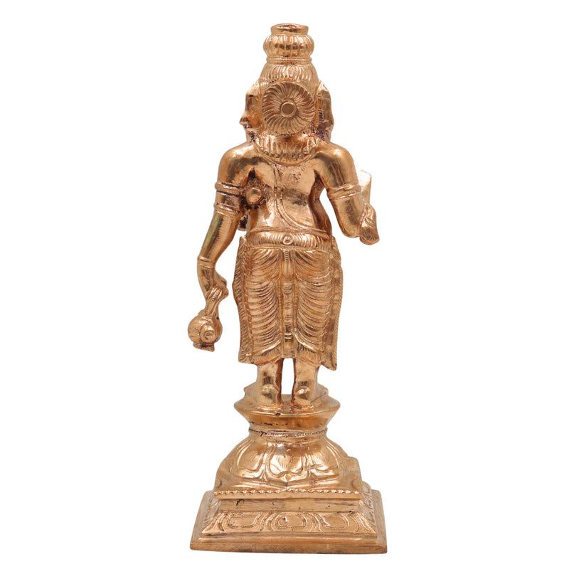 Bronze Agastya Idol – Handcrafted Panchaloha Sage Agasthya Muni Statue | Tamil Siddhar Agathiyar Sculpture in Chola Art Style, Gold, 8 Inch, 1 Piece