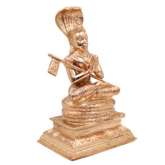 Handcrafted Bronze Manavala Mamunigal Idol | Panchaloha Varavaramuni Acharya Statue | South Indian Vaishnava Guru Swamy Vigraham, Gold, 8.5 Inch, 1 Piece