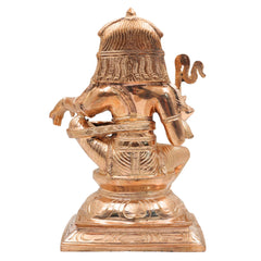 Bronze Aiyanar Swamy Idol | Panchaloha Dharma Shasta Silai | Handcrafted South Indian Kaval Deivam Sculpture, Gold, 9.5 Inch, 1 Piece