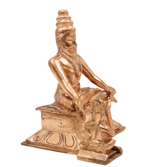 Traditional Bronze Agastya Rishi Idol | Panchaloha Siddhar Agastiar Murti | Handcrafted Chola Art Sage Sculpture for Pooja & Home Temple, Gold, 6 Inch, 1 Piece