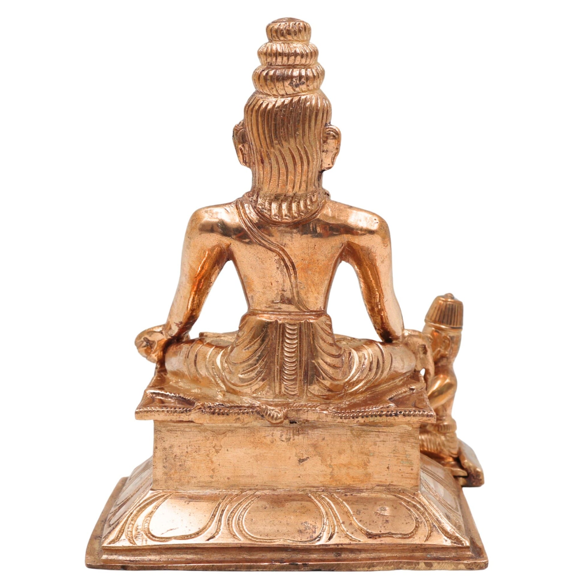 Traditional Bronze Agastya Rishi Idol | Panchaloha Siddhar Agastiar Murti | Handcrafted Chola Art Sage Sculpture for Pooja & Home Temple, Gold, 6 Inch, 1 Piece