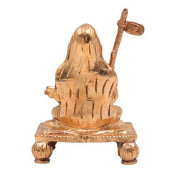 Handcrafted Bronze Adi Shankaracharya Idol – Panchaloha Vedanta Guru Murti | Shankara Bhagavatpada | Advaita Acharya Statue for Pooja & Decor, Gold, 4 Inch, 1 Piece